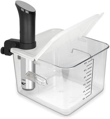 Sous Vide Container 12 Quart Collapsible Hinged Lid For Cooker Transparent