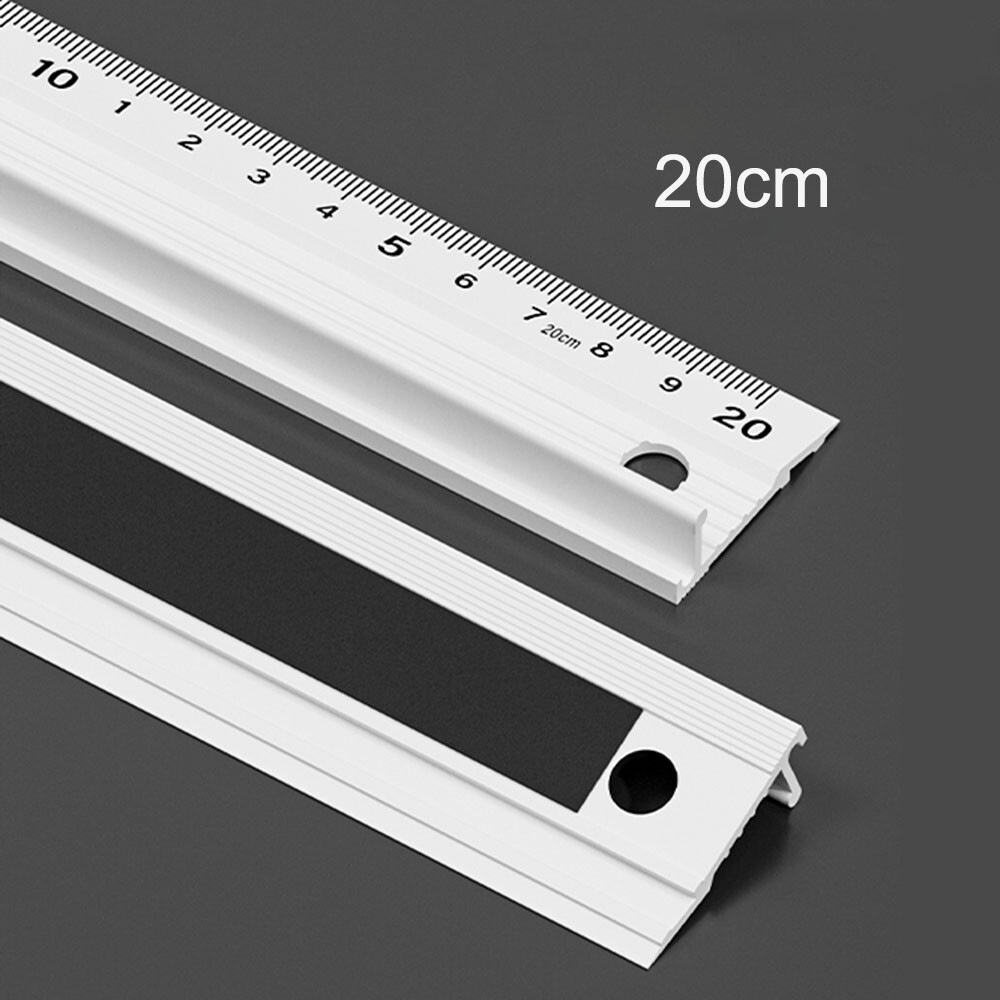 Aluminium Alloy Ruler Marking Metal Safety Cutting School Art Craft 20/30/45cm gallery
