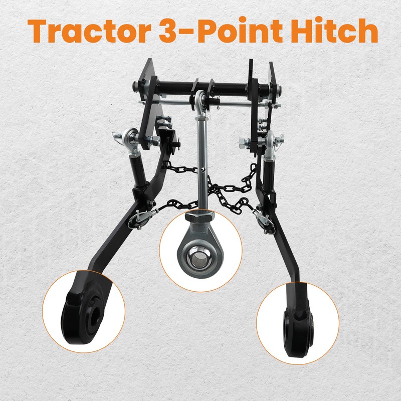 3 Point Trailer Hitch Receiver for CAT 0 John Deere Tractor Models 140 300 317 gallery