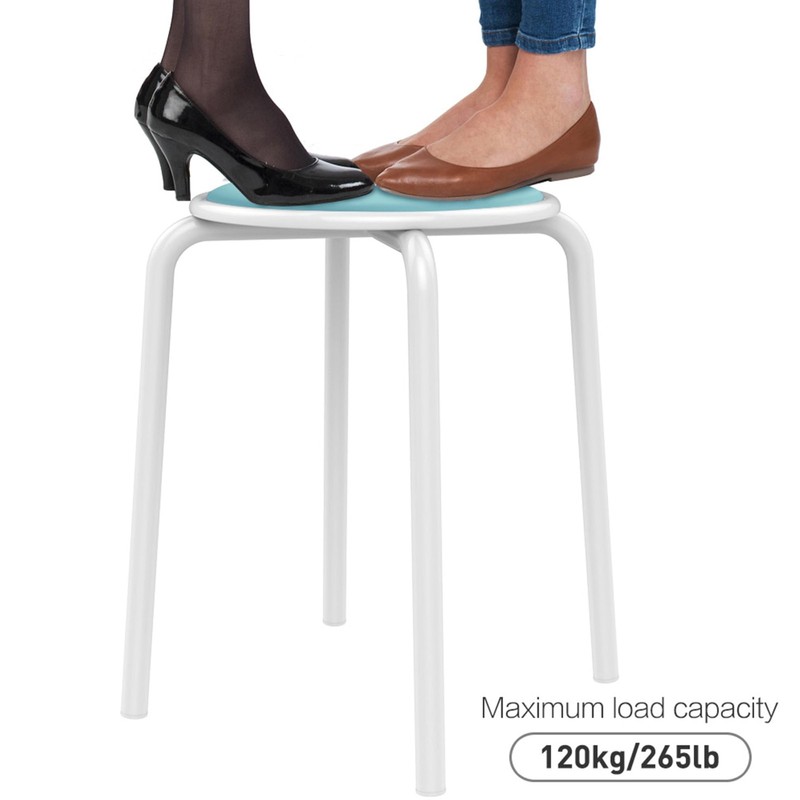 Stackable Stools Metal Leg Stools Backless Stools for Library Kitchen Home, 5Pcs gallery