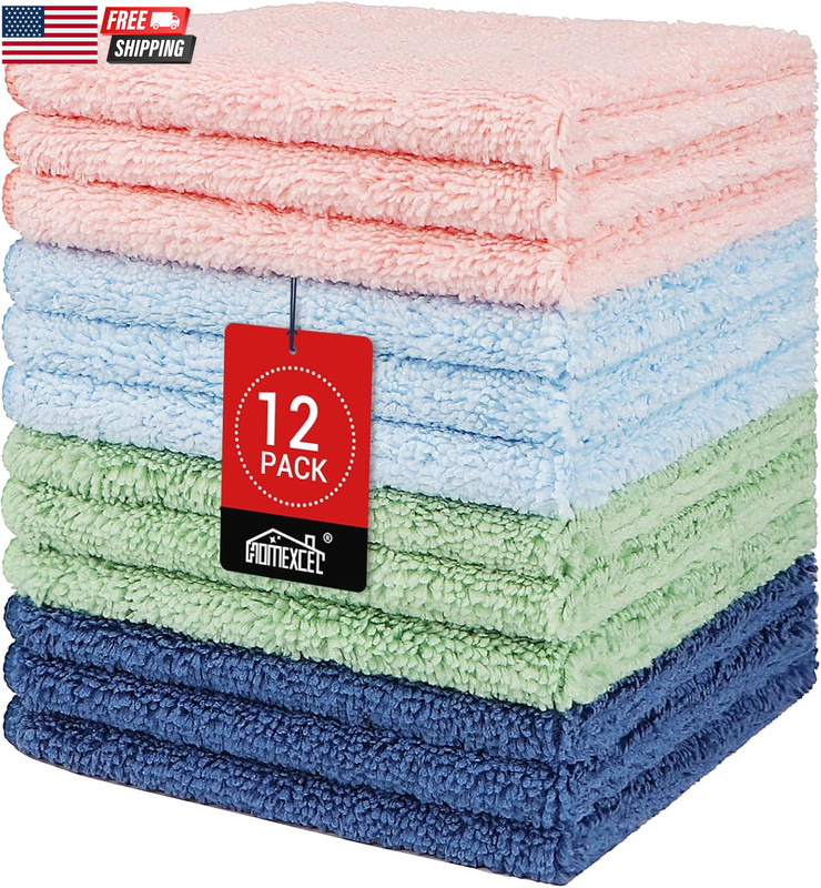 Wash Cloths, Quick Drying Face Towel for Showering, Super Absorbent Washcloths f gallery