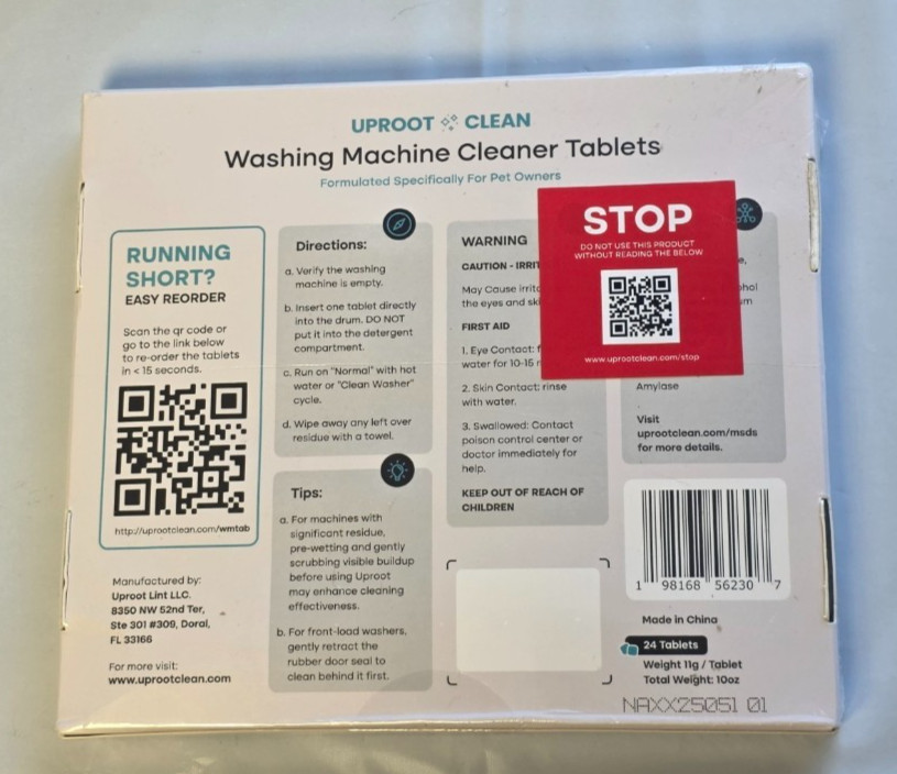 Uproot Clean Washing Machine Cleaner Tablets 24 Pack for a 12 Months NAME BRAND gallery