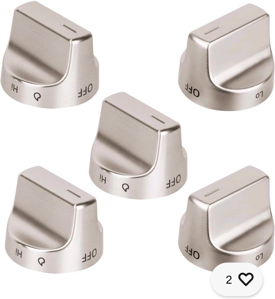 W11239985-COMPA. REPLACEMENT WHIRPOOL GAS RANGE KNOB -SET OF 5 PCS-1.75" DIA.