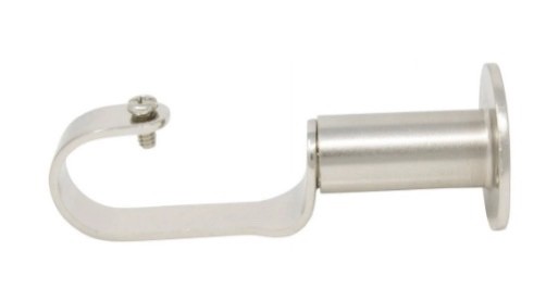 Urbanest Brushed Steel Adjustable Bracket for a 1" Rod, set of 2 gallery