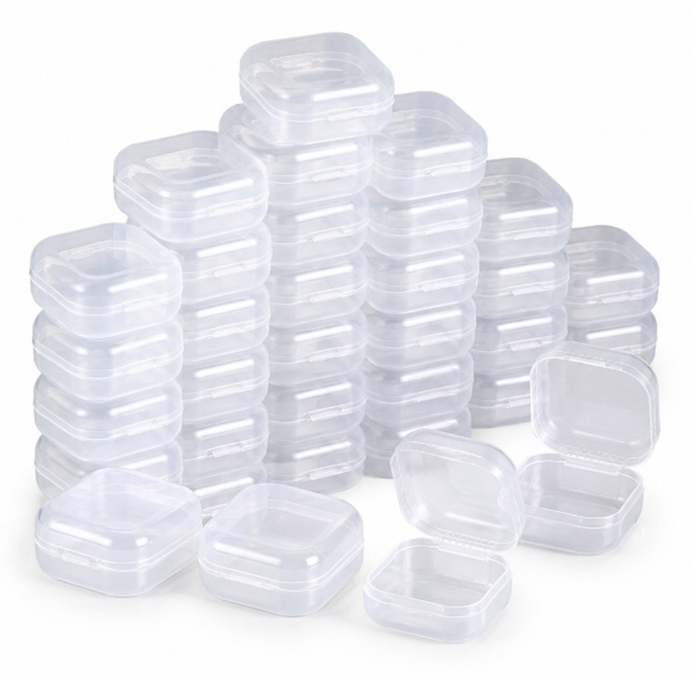 40 Pcs Small Plastic Storage Container Boxes Box DIY Coins Screws Jewelry Travel gallery