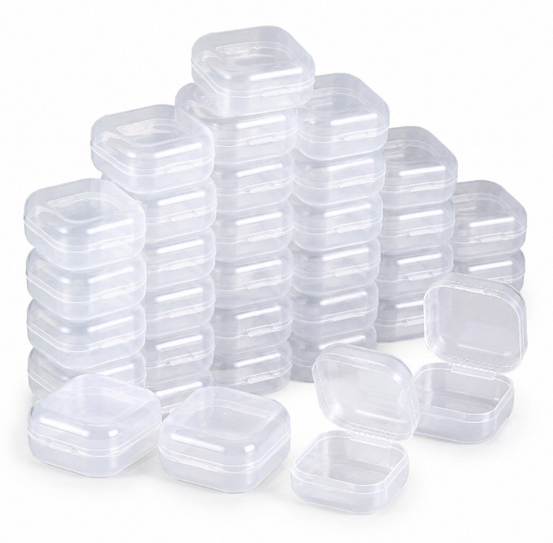40 Pcs Small Plastic Storage Container Boxes Box DIY Coins Screws Jewelry Travel gallery