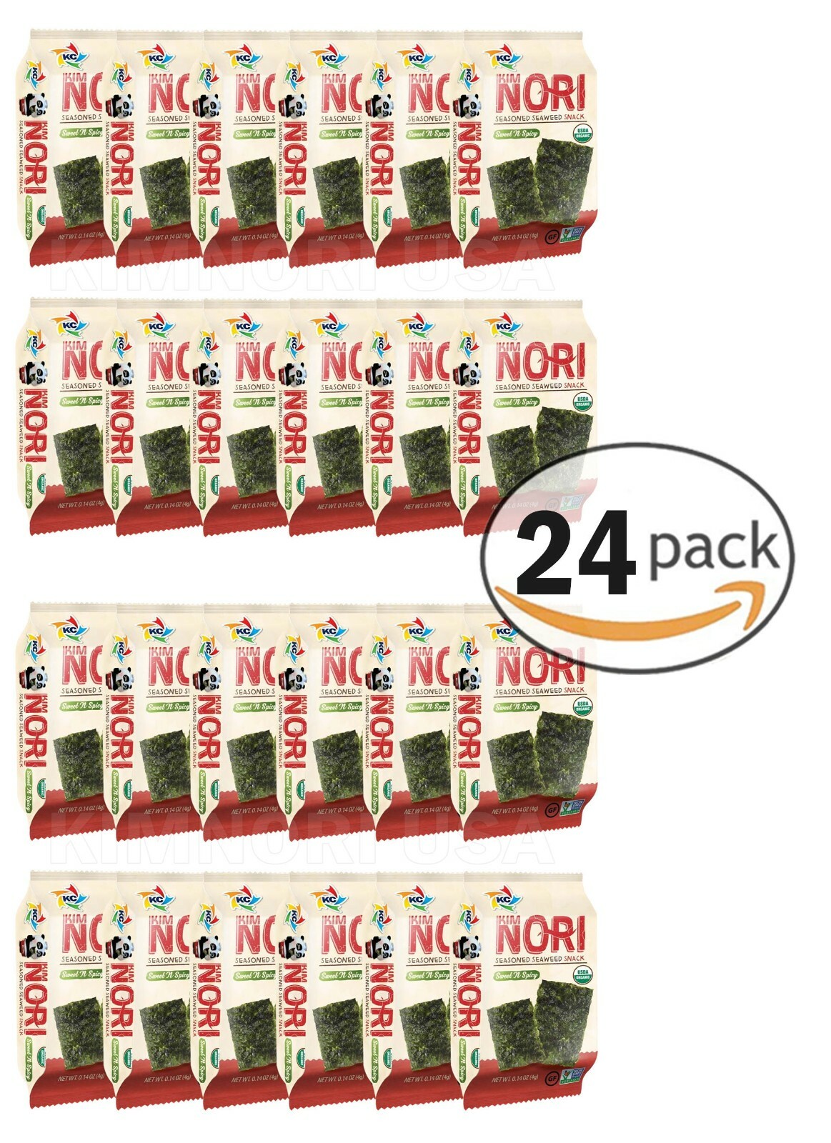 Organic Seasoned Roasted Seaweed Snacks 24 Individual Pack Sweet Spicy Kim Nori gallery