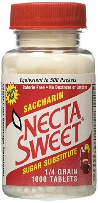 Necta Sweet Sugar Substitute Saccharin Gluten Free Calorie Free Tablets 1000 ct gallery