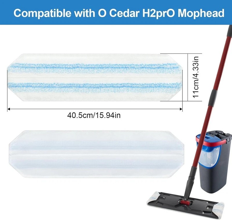8 Pack Mop Pads Replacements Compatible with O Cedar H2prO Flat System... gallery