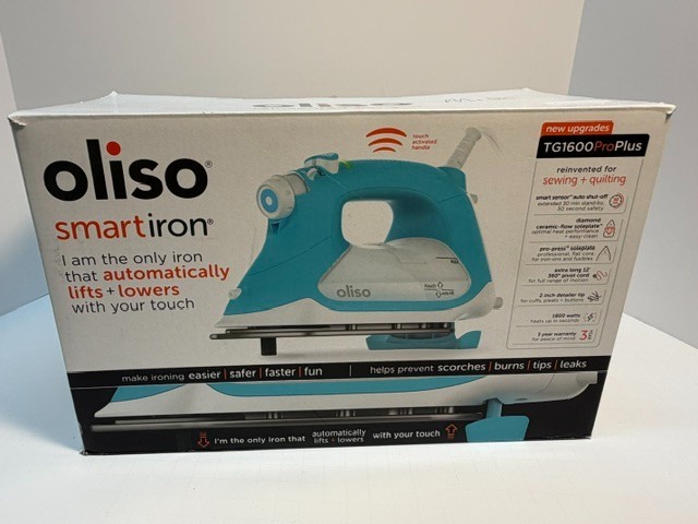 OLISO TG1600 Pro Plus Smart Iron 1800W iTouch Auto-Lift Quilting Sewing gallery