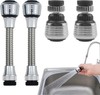 4 PACK Faucet Extender Tubes Flexible 360 Degrees Faucet Extension Sprayer for gallery