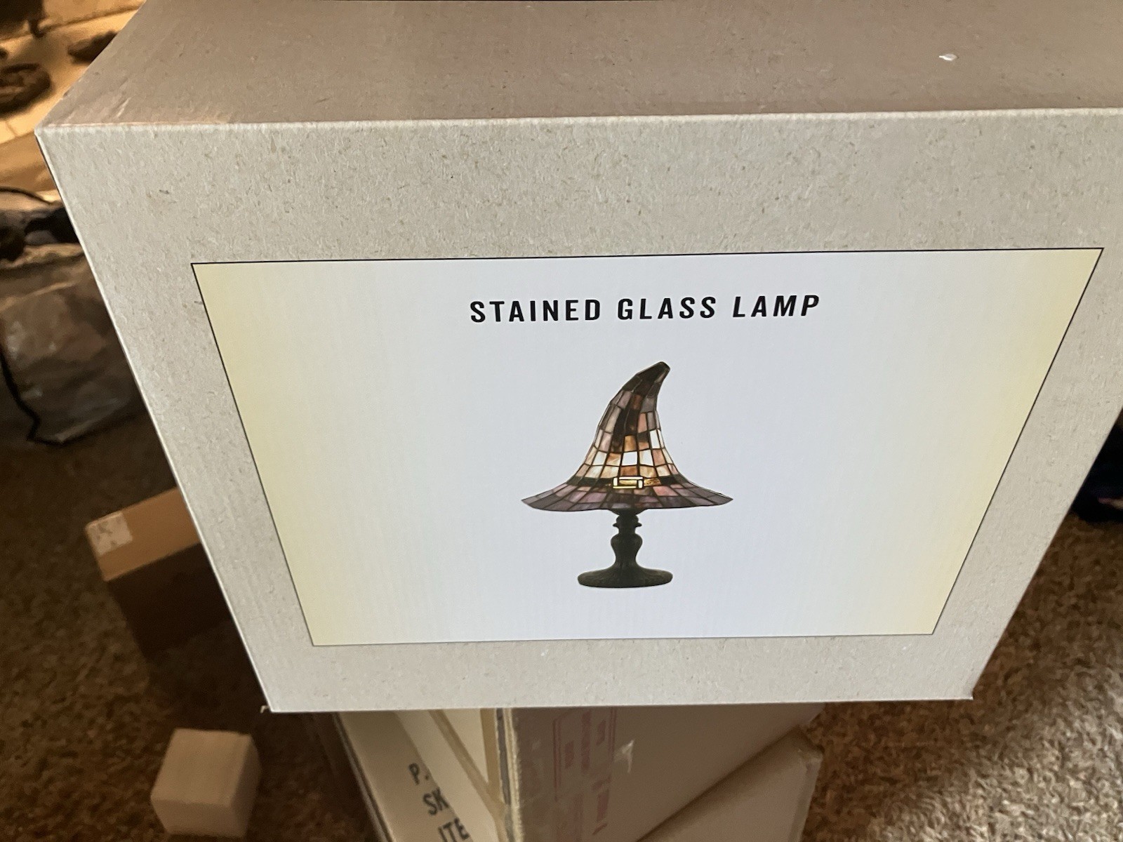 Cracker Barrel 2026 Stained Glass Witch Hat Lamp Halloween Decor IN HAND gallery