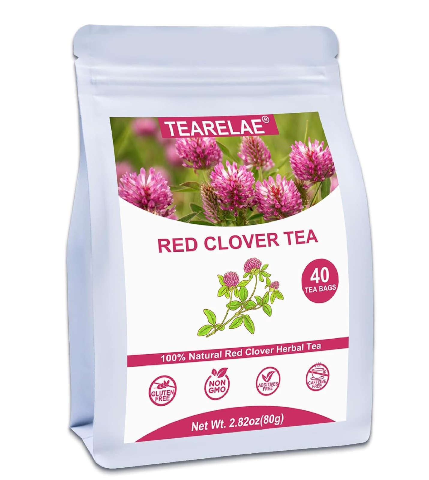 TEARELAE - Red Clover Tea Bags, 40 Count - Premium Natural Red Clover Herb - Caf gallery