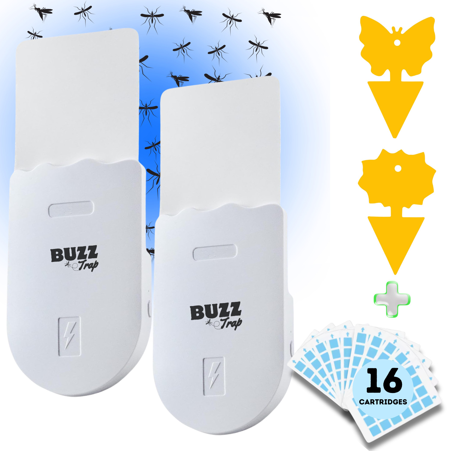 Flying Insect Trap, Indoor Fly Trap, Fruit Fly Traps, (2 Device + 16 REFILLS) gallery