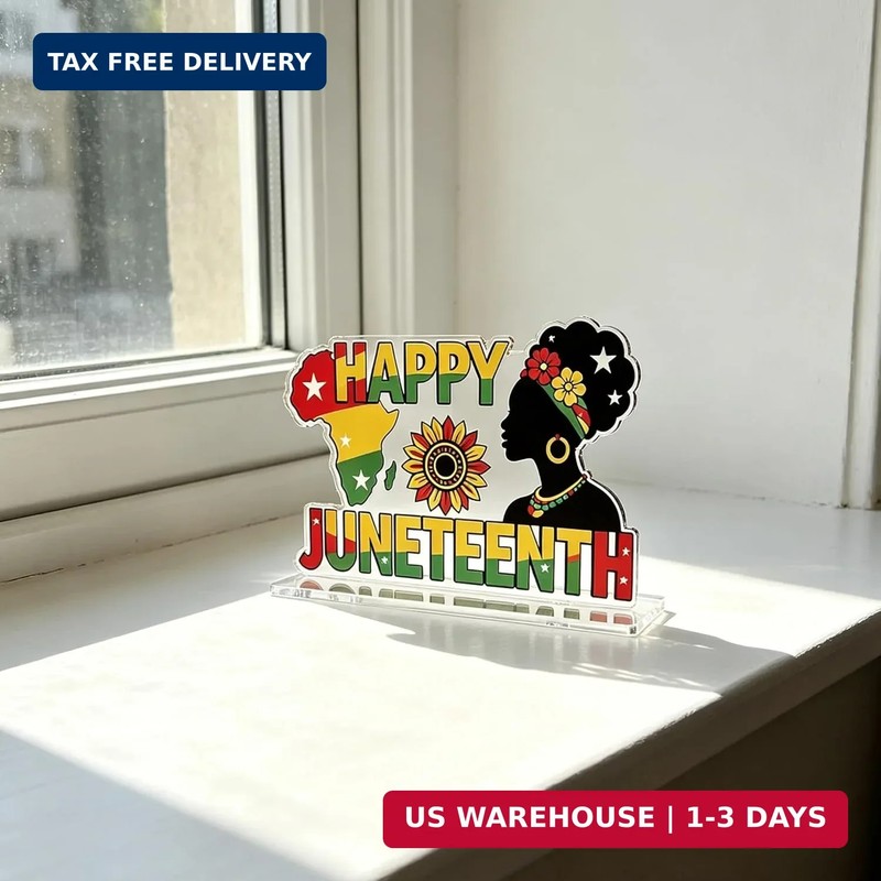 Juneteenth Decorations Happy Juneteenth Acrylic Sign Black History Month Decorat gallery