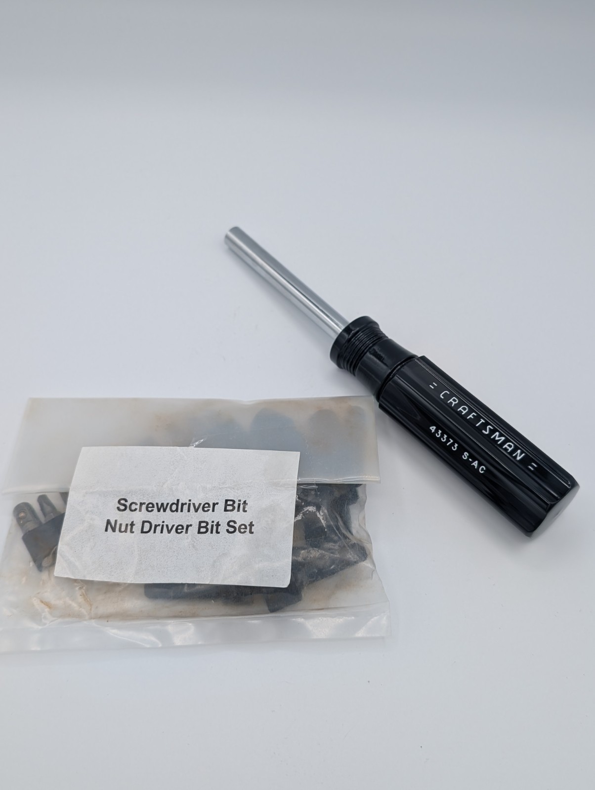 Craftsman 1/4" Magnetic Bit Handle Driver Spinner Screwdriver 43373 S-AC W/ Bits gallery