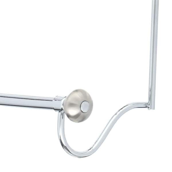 InterDesign York Over Shower Door 3-Bar Towel Rack Split Finish Metal Hang On gallery