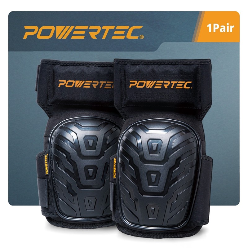 POWERTEC 71879 Knee Pads For Work, Construction, Flooring, Gardening, 1 PAIR gallery