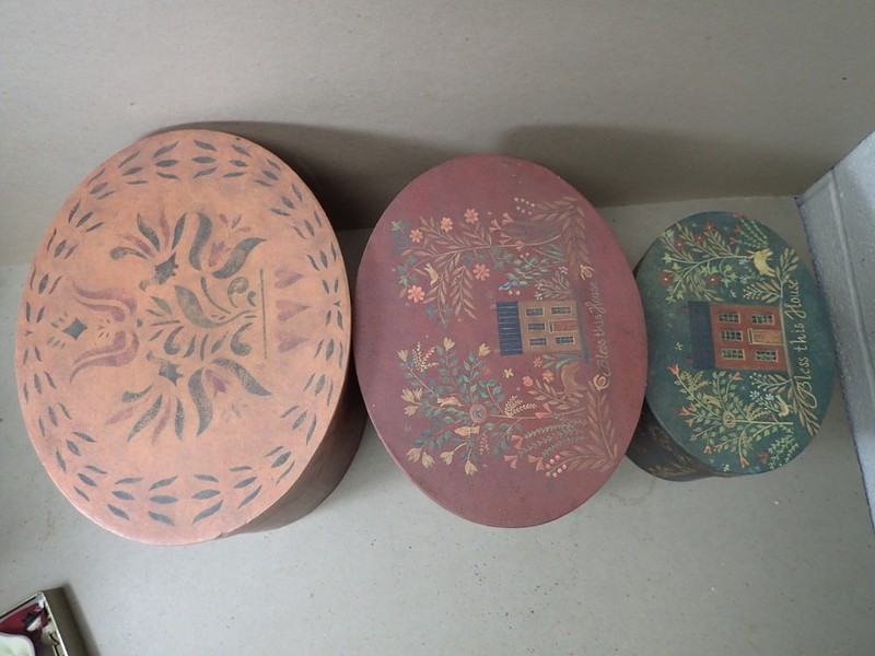 (4) Oval Primitive Nesting Storage Bob’s Boxes Bless This House Lang Card Co. gallery
