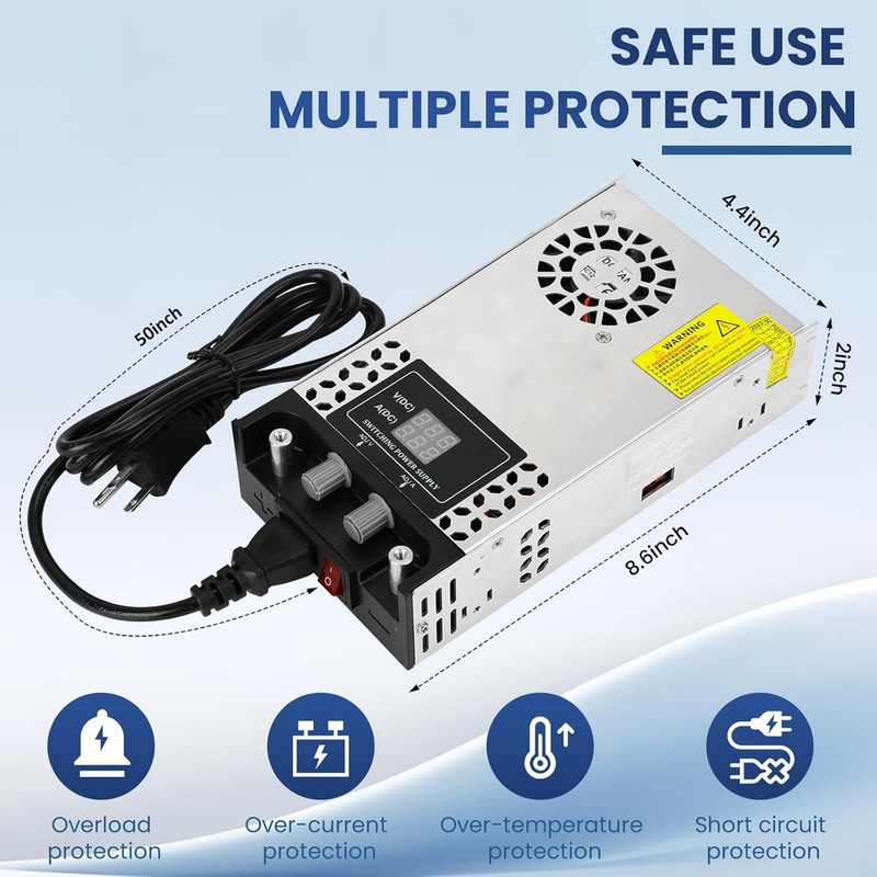 Adjustable 0-24V Power Supply 25A 600W, 110V AC to DC 0-24V Buck Converter 0-25A gallery