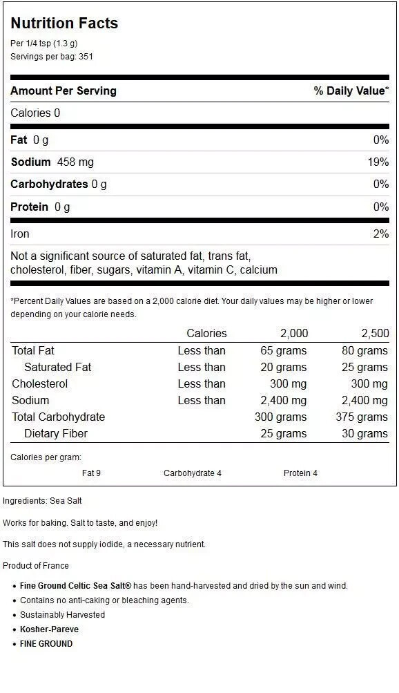 Selina Naturally Light Grey Celtic coarse sea salt, 1 lb. bag gallery