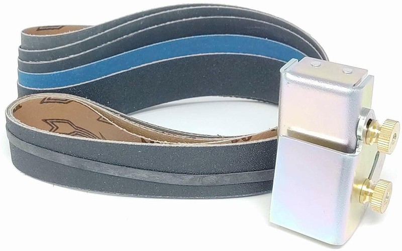 Knife Sharpening Angle Guide Pack - 1x30 Belt Sander Guide & 5 Sanding Belts gallery