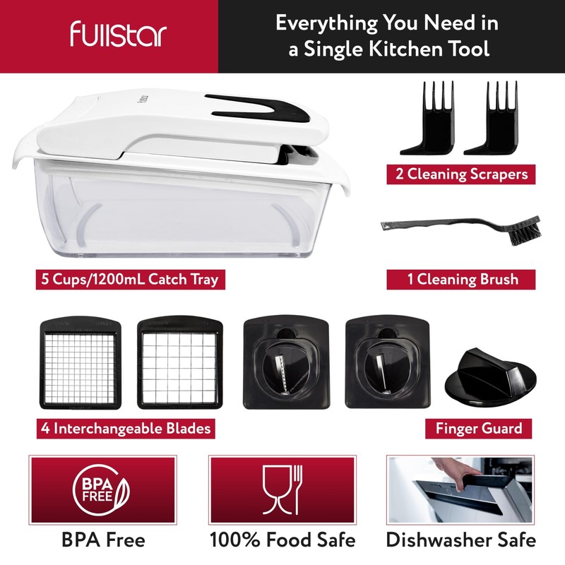 Fullstar Vegetable Chopper - Spiralizer Vegetable Slicer - Onion Chopper with... gallery