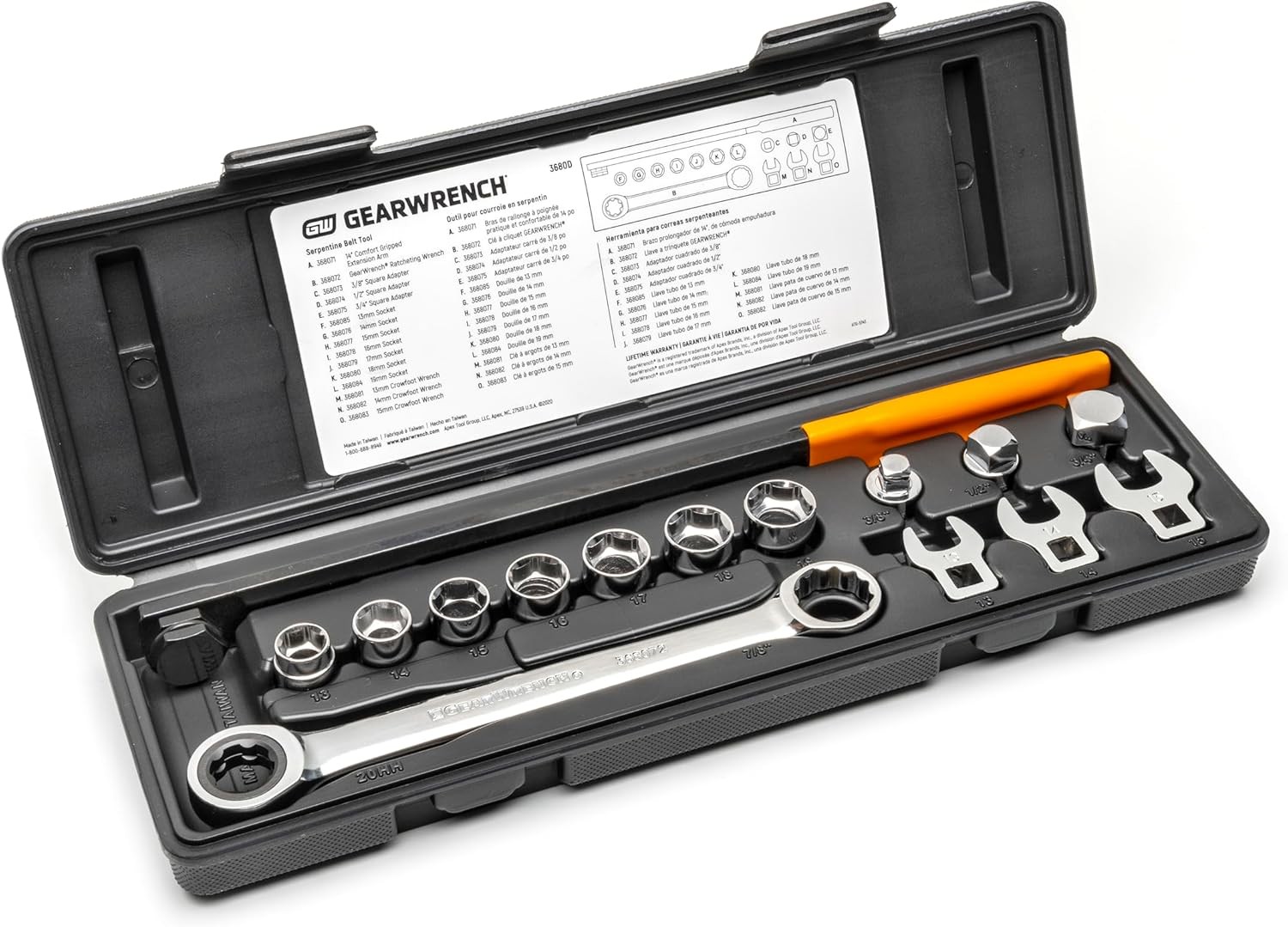 GEARWRENCH 15 Piece Ratcheting Serpentine Belt Tool Set | Original Version gallery
