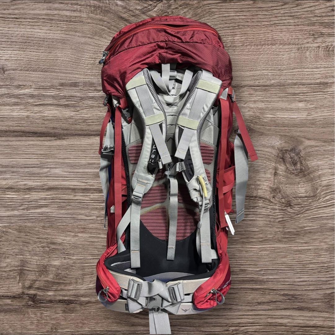 OSPREY Backpack Aether 70 Red 70L airscape Back Panel System Lightweight design 3