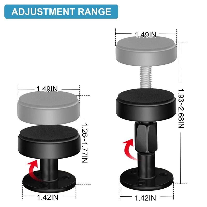 4 Pack 30-68mmSet Heavy Adjustable Bed Frame Anti Shake Tool Headboard Stoppers gallery
