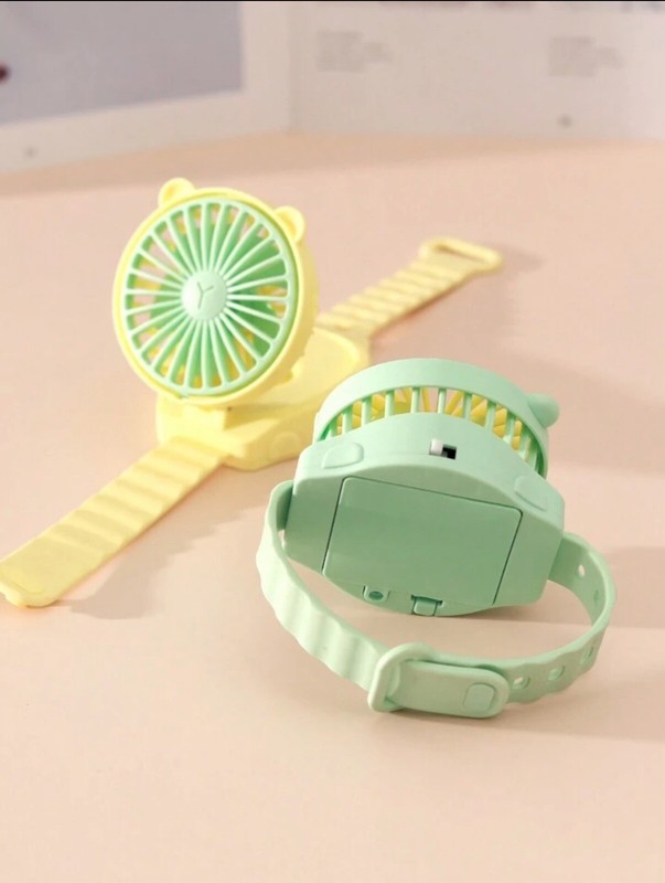 1pc Portable Watch Shape Cartoon Mini Fan gallery