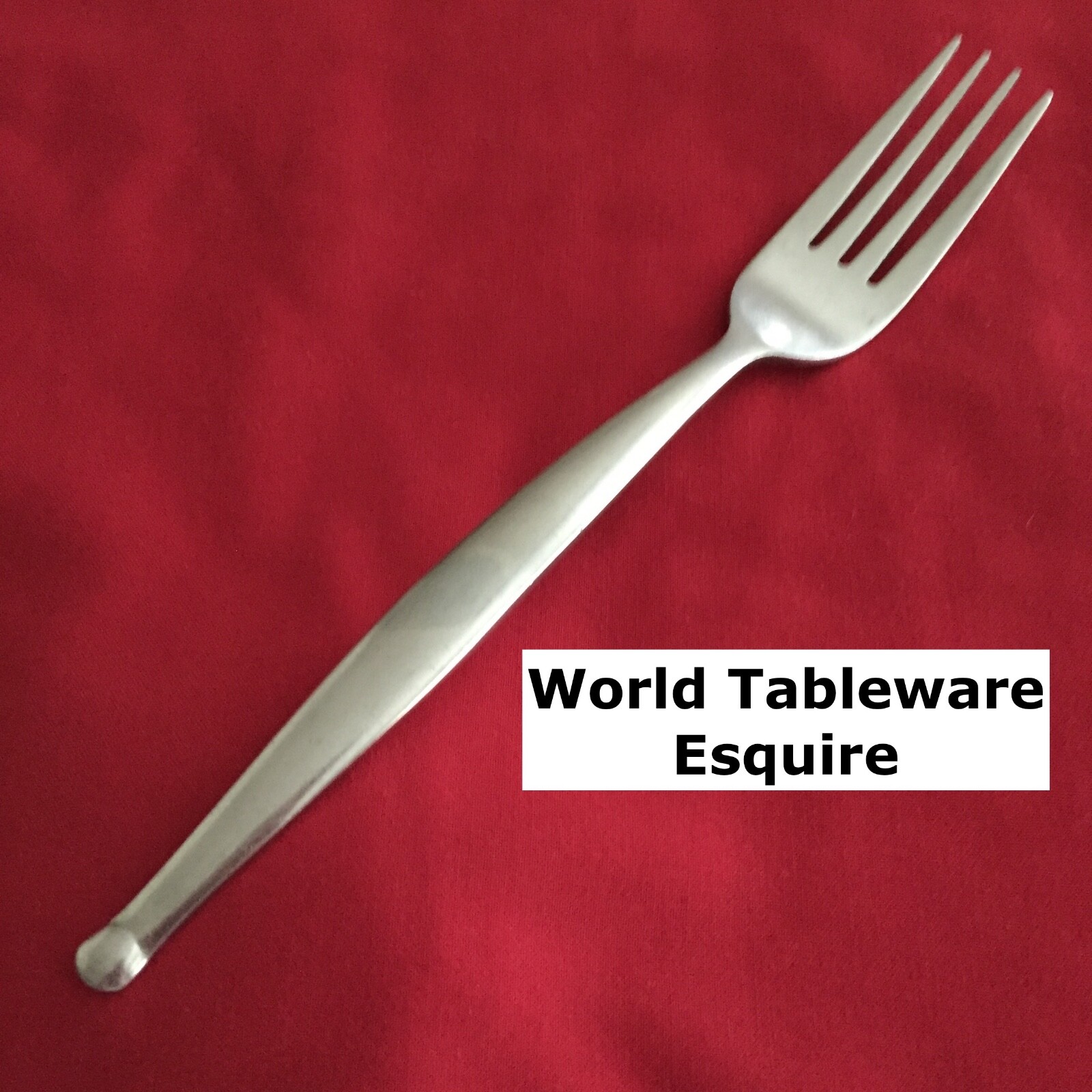 World Tableware ESQUIRE Dinner Fork 8" Circle at Tip Stainless Steel Flatware gallery