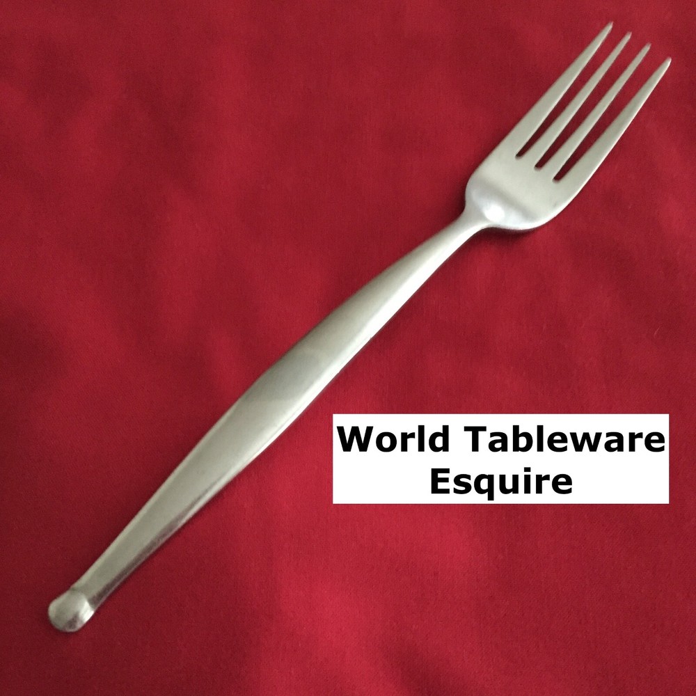 World Tableware ESQUIRE Dinner Fork 8" Circle at Tip Stainless Steel Flatware