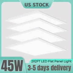2×2 LED Backlit Flat Panel Light, 5000K, 45W, 100-277VAC Drop Ceiling LED Lights