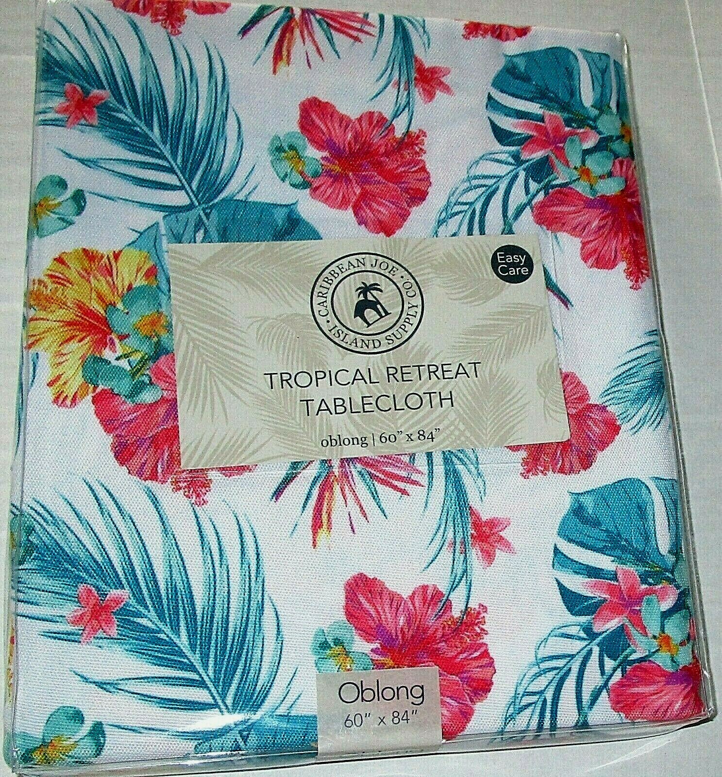 CARIBBEAN JOE -TROPICAL RETREAT TABLECLOTH Oblong 60" x 84" Seats 6-8 gallery