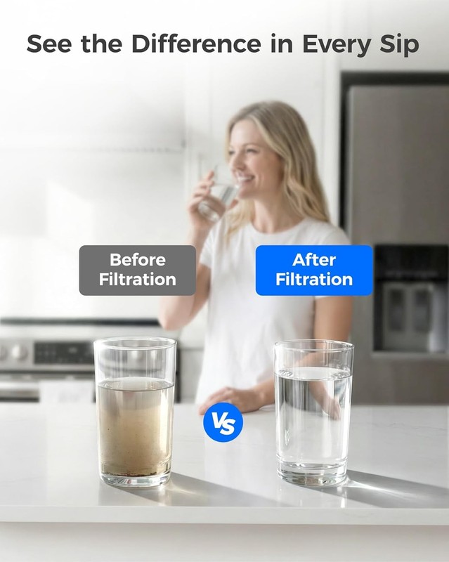 Waterdrop XWF Refrigerator Water Filter, Replacement for GE® XWF, 3 Filters gallery