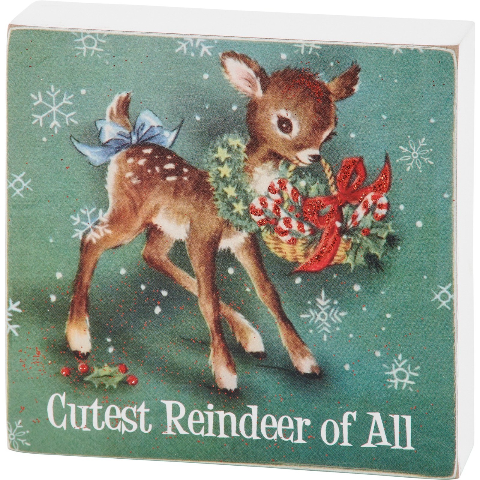 Primitives by Kathy Holiday Retro Sign Cutest Reindeer Of All Christmas Rudolph gallery