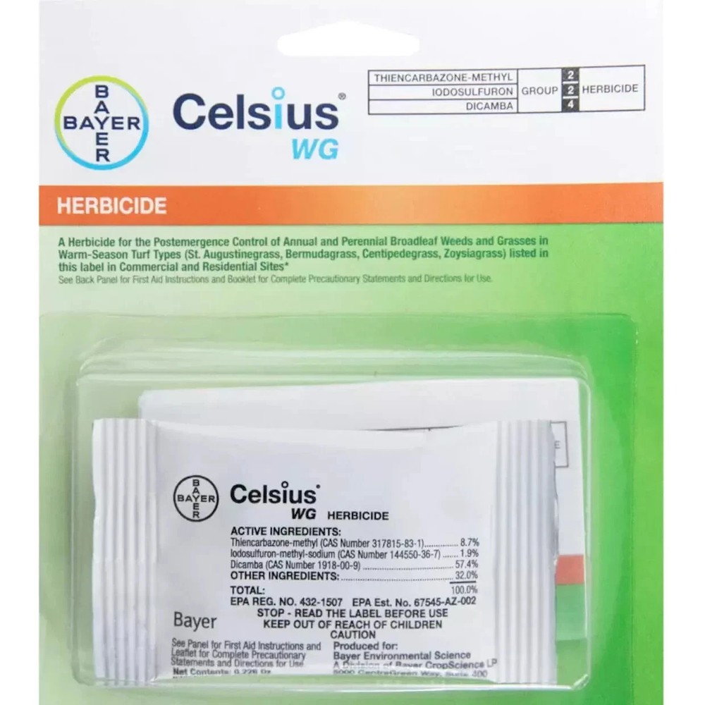 2 pack Celsius Herbicide - Single dose 0.226 oz Easy Mix Packet - PACKETS ONLY