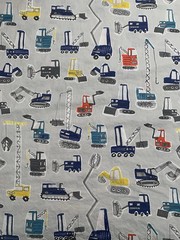 POTTERY BARN GRAY JAX CONSTRUCTION VEHICLE DUVET COVER SET FULL/QUEEN 3 PCS EUC