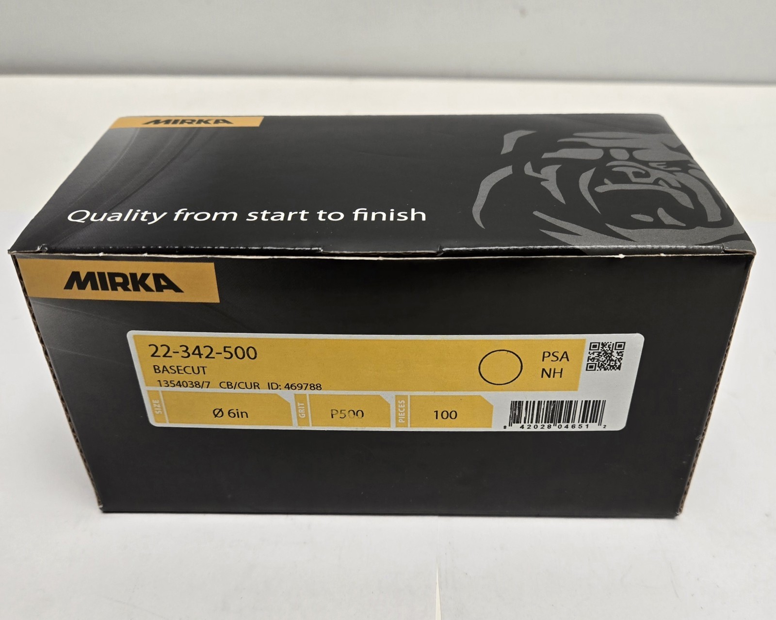 MIRKA SANDING DISCS 22-342-500. 6" BASECUT, P500 GRIT. ROLL OF 100. gallery