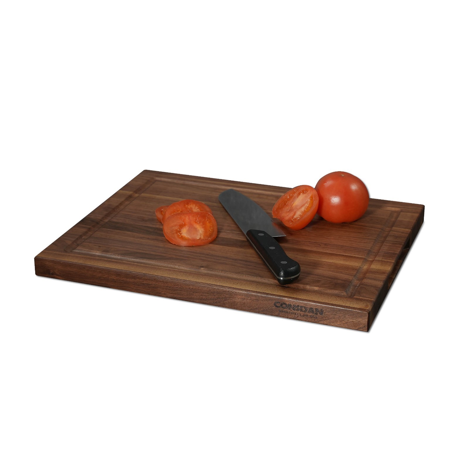 CONSDAN Black Walnut Butcher Block Cutting Board, 1-1/2" Thick, 20" L x 15" W gallery