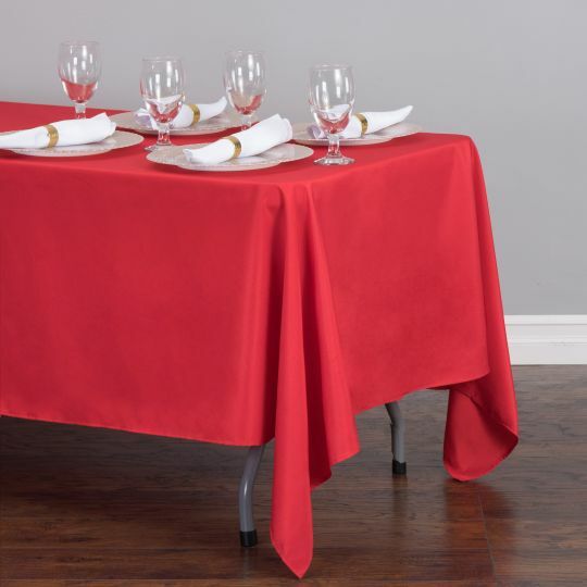 1/10 Pk 70 X120 in. Rectangular Polyester Tablecloth Wedding Party Event Banquet gallery