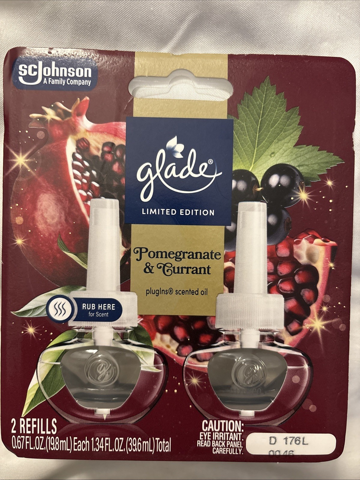Glade Plug-In Limited Edition Air Freshener Pomegranate & Currant 0.67 oz 2 Pack gallery