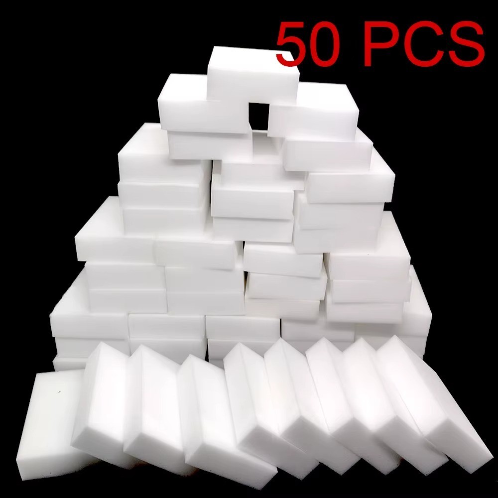 100 PCS Sponge Eraser BULK PACK Melamine Cleaning Foam 3/4" Thick Kitchen Bath gallery