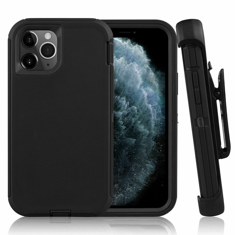 For iPhone 15 14 13 12 11 Pro Max Shockproof Defender Cover Case W/Belt Clip gallery