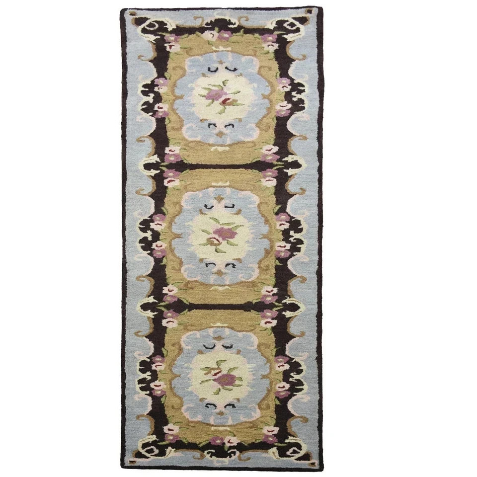 New Handmade Victorian Style Aubusson All Sizes Area Rug Hand-tufted Wool Carpet gallery
