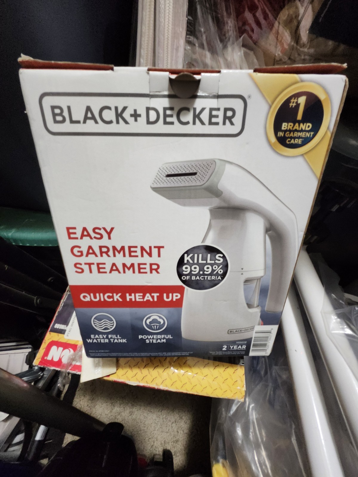 BLACK+DECKER Easy Garment Steamer Handheld w/ Water Tank White HGS011S gallery