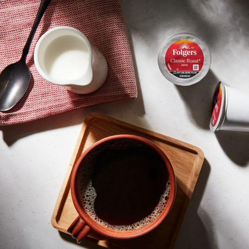 Folgers Classic Roast, Medium Roast Coffee, Keurig K Cup Pods, 60 Count Box gallery