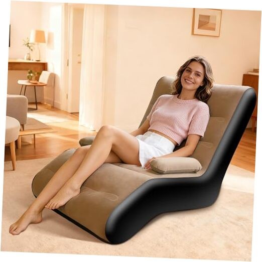 Inflatable Couch for Camping, Blow Up Couch for Adults with Armrest, gallery