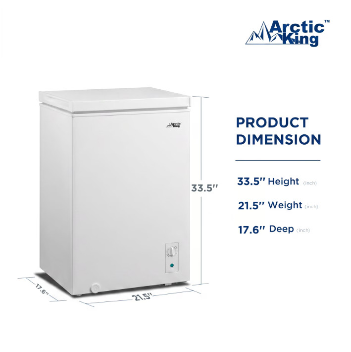Arctic King 3.5 Cu Ft Convertible Chest Freezer or Refrigerator. AERC04M3CWW gallery